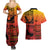 Personalised Ia Ora Na Marquesas Islands Couples Matching Summer Maxi Dress and Hawaiian Shirt Mata Tiki Marquesan Tattoo LT14 - Polynesian Pride