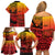 Personalised Ia Ora Na Marquesas Islands Family Matching Off Shoulder Short Dress and Hawaiian Shirt Mata Tiki Marquesan Tattoo LT14 - Polynesian Pride