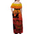 Personalised Ia Ora Na Marquesas Islands Off Shoulder Maxi Dress Mata Tiki Marquesan Tattoo LT14 - Polynesian Pride