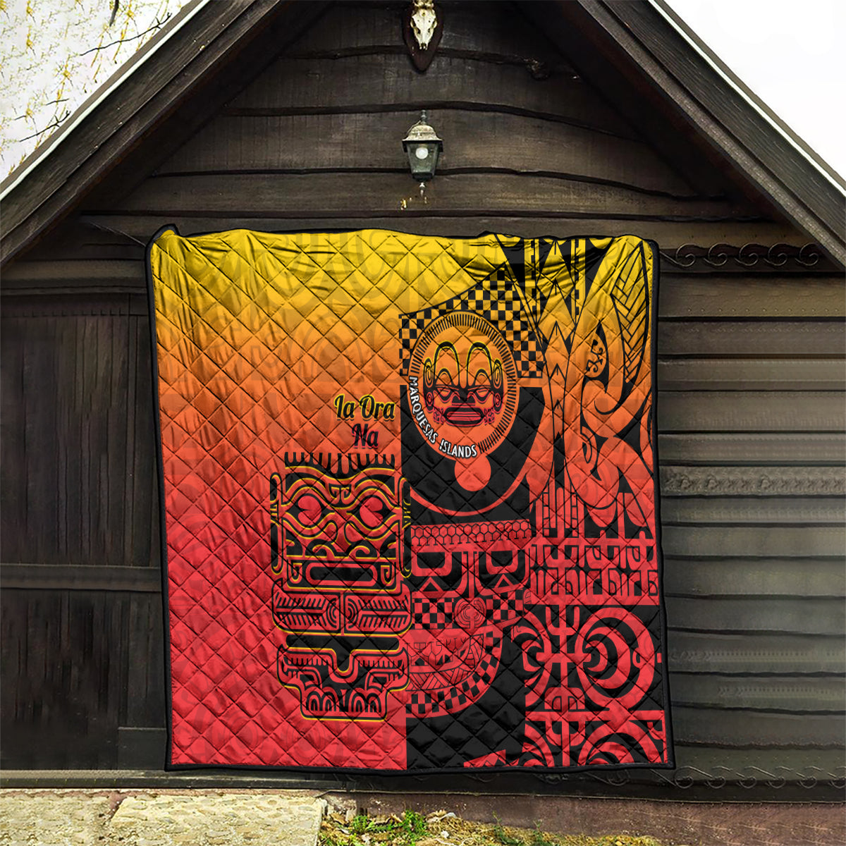 Ia Ora Na Marquesas Islands Quilt Mata Tiki Marquesan Tattoo LT14 - Polynesian Pride