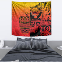 Ia Ora Na Marquesas Islands Tapestry Mata Tiki Marquesan Tattoo LT14 - Polynesian Pride
