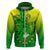 Kia Orana Cook Islands Hoodie Kuki Airani Tattoo Pattern With Sea Turtle LT14 Zip Hoodie Green - Polynesian Pride