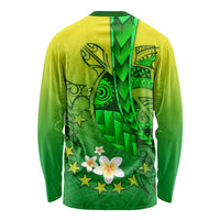 Kia Orana Cook Islands Long Sleeve Shirt Kuki Airani Tattoo Pattern With Sea Turtle LT14 - Polynesian Pride