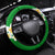 Kia Orana Cook Islands Steering Wheel Cover Kuki Airani Tattoo Pattern With Sea Turtle LT14 Universal Fit Green - Polynesian Pride