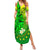 Kia Orana Cook Islands Summer Maxi Dress Kuki Airani Tattoo Pattern With Sea Turtle LT14 Women Green - Polynesian Pride