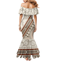 Bula Fiji Family Matching Mermaid Dress and Hawaiian Shirt Fijian Masi Tapa Cloth Vintage Vibes LT14 - Polynesian Pride