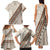 Bula Fiji Family Matching Tank Maxi Dress and Hawaiian Shirt Fijian Masi Tapa Cloth Vintage Vibes LT14 - Polynesian Pride