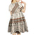Bula Fiji Kid Short Sleeve Dress Fijian Masi Tapa Cloth Vintage Vibes LT14 - Polynesian Pride