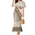 Bula Fiji Mermaid Dress Fijian Masi Tapa Cloth Vintage Vibes LT14 Women Beige - Polynesian Pride