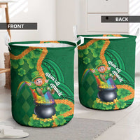 St Patrick's Day Hawaii Laundry Basket Hauoli Maoli Funny Shaka Leprechaun