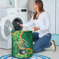 St Patrick's Day Hawaii Laundry Basket Hauoli Maoli Funny Shaka Leprechaun