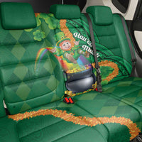 St Patrick's Day Hawaii Back Car Seat Cover Hauoli Maoli Funny Shaka Leprechaun