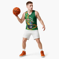St Patrick's Day Hawaii Basketball Jersey Hauoli Maoli Funny Shaka Leprechaun