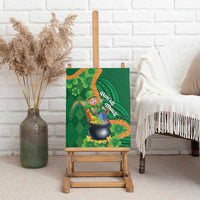 St Patrick's Day Hawaii Canvas Wall Art Hauoli Maoli Funny Shaka Leprechaun