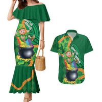 St Patrick's Day Hawaii Couples Matching Mermaid Dress and Hawaiian Shirt Hauoli Maoli Funny Shaka Leprechaun LT14 Green - Polynesian Pride
