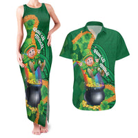 St Patrick's Day Hawaii Couples Matching Tank Maxi Dress and Hawaiian Shirt Hauoli Maoli Funny Shaka Leprechaun LT14 Green - Polynesian Pride