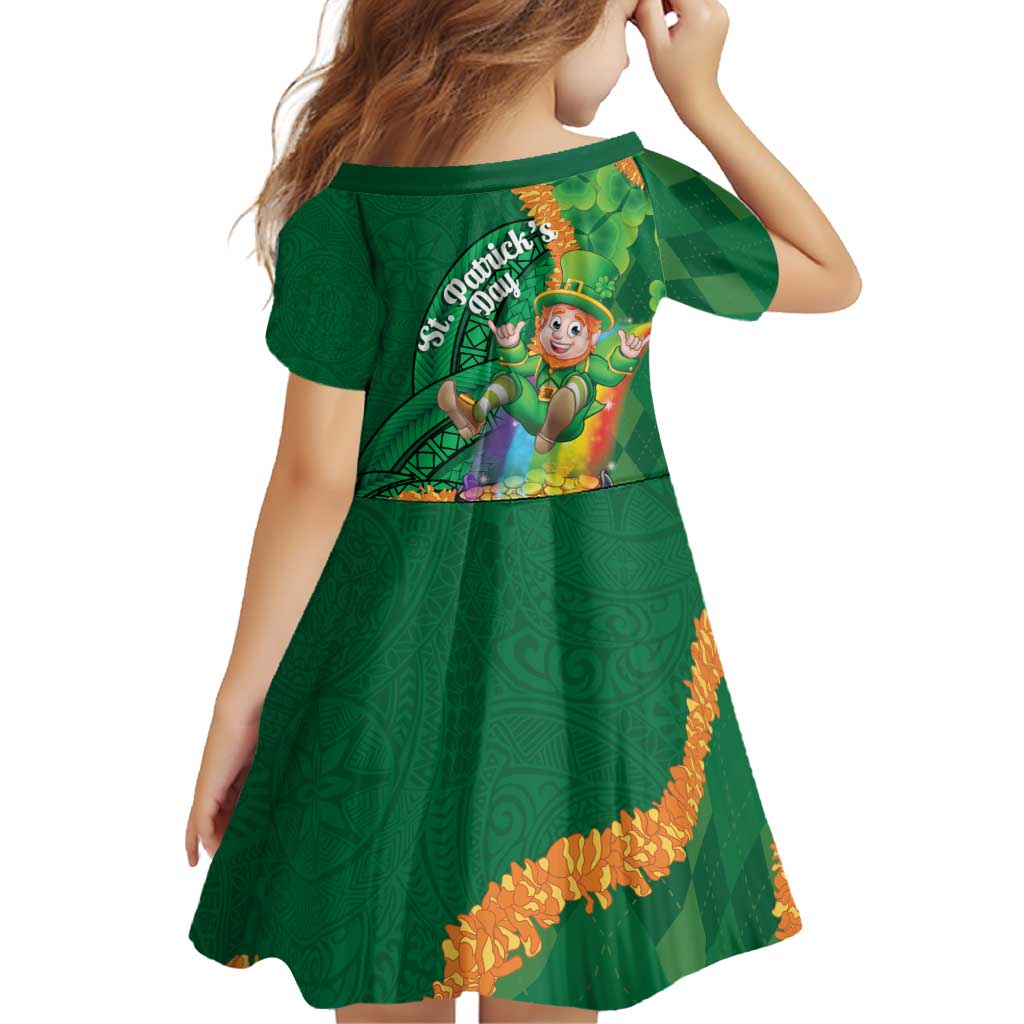 St Patrick's Day Hawaii Family Matching Off Shoulder Maxi Dress and Hawaiian Shirt Hauoli Maoli Funny Shaka Leprechaun LT14 - Polynesian Pride