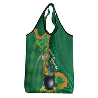 St Patrick's Day Hawaii Grocery Bag Hauoli Maoli Funny Shaka Leprechaun