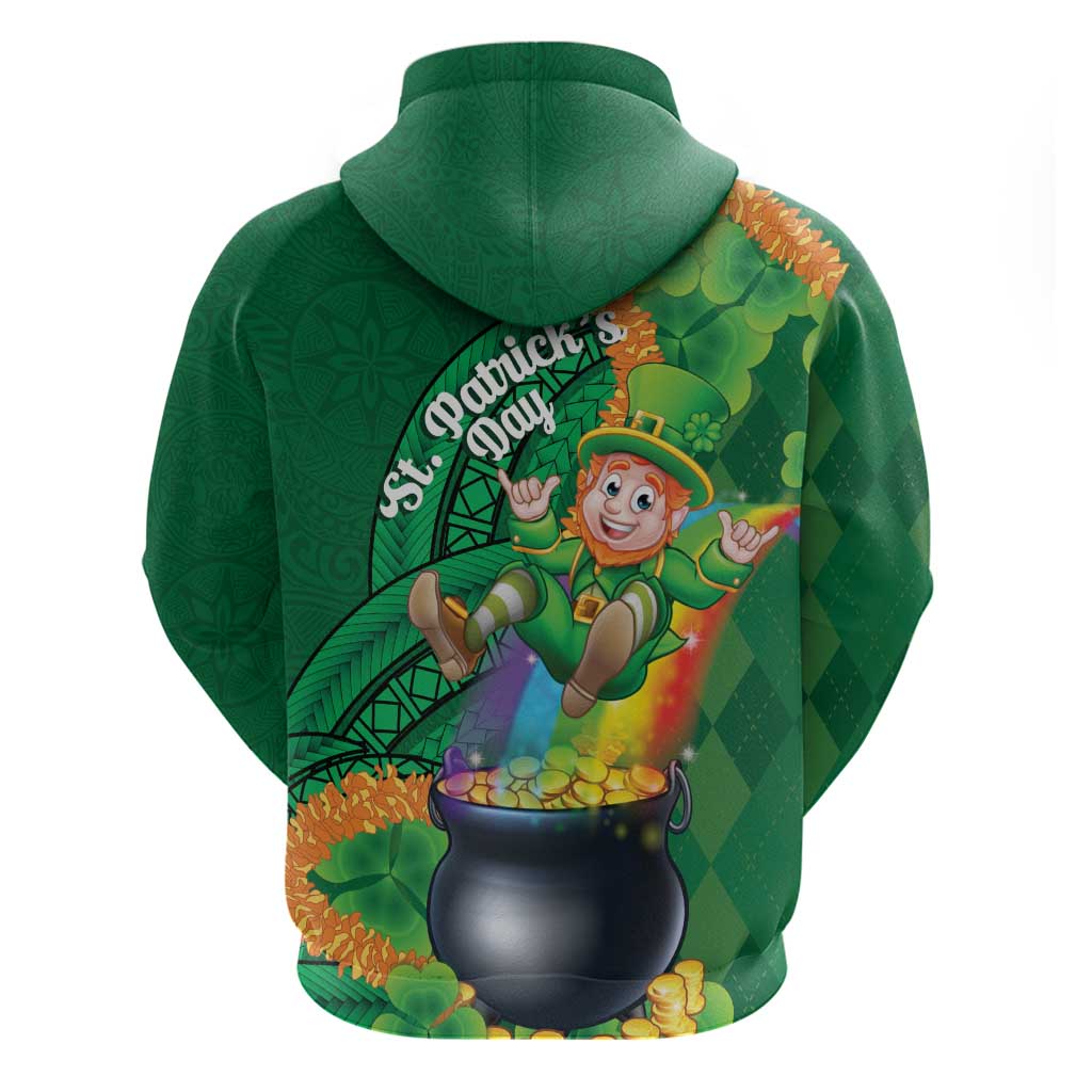 St Patrick's Day Hawaii Hoodie Hauoli Maoli Funny Shaka Leprechaun