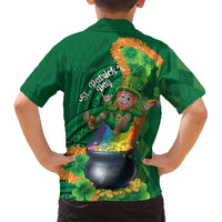 St Patrick's Day Hawaii Kid Hawaiian Shirt Hauoli Maoli Funny Shaka Leprechaun
