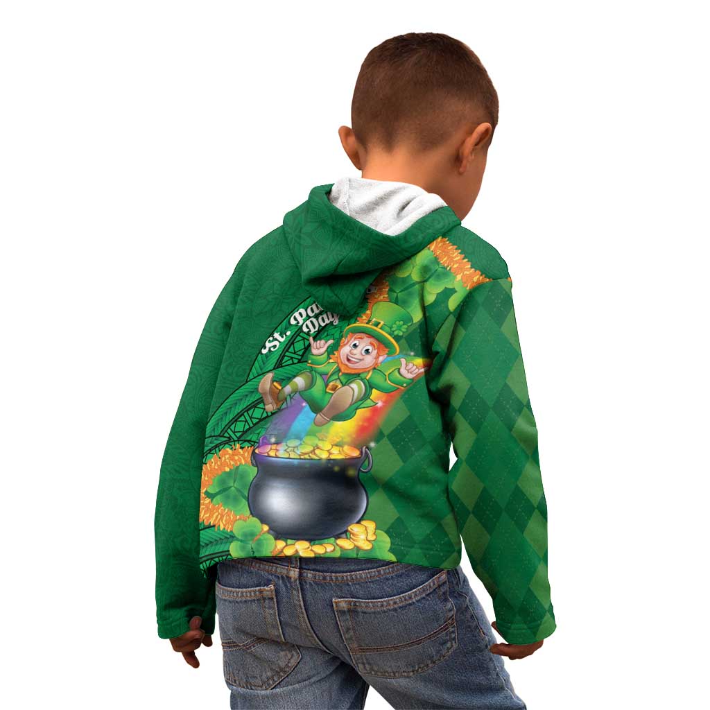 St Patrick's Day Hawaii Kid Hoodie Hauoli Maoli Funny Shaka Leprechaun