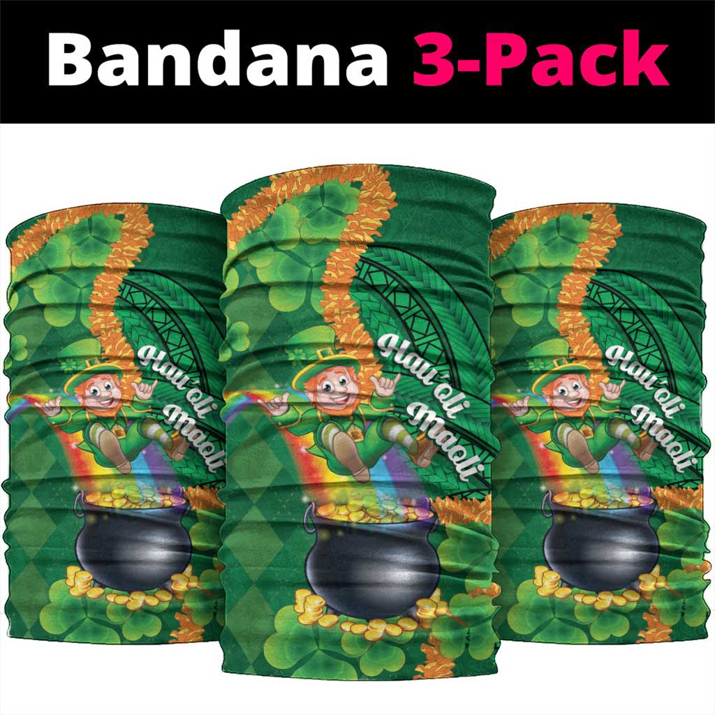 St Patrick's Day Hawaii Neck Gaiter Hauoli Maoli Funny Shaka Leprechaun