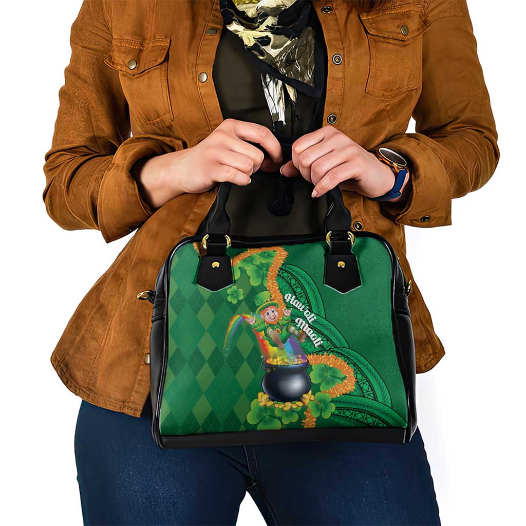 St Patrick's Day Hawaii Shoulder Handbag Hauoli Maoli Funny Shaka Leprechaun