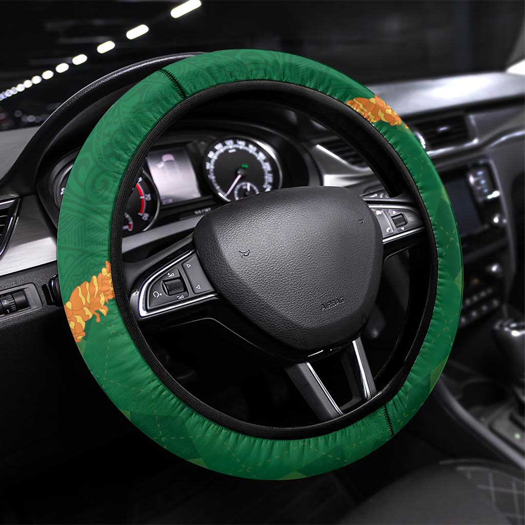 St Patrick's Day Hawaii Steering Wheel Cover Hauoli Maoli Funny Shaka Leprechaun