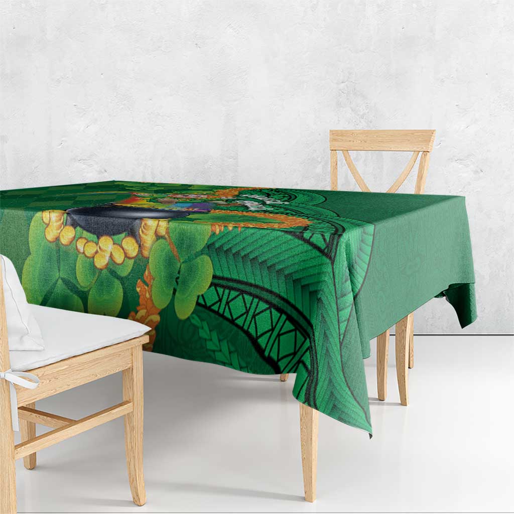 St Patrick's Day Hawaii Tablecloth Hauoli Maoli Funny Shaka Leprechaun