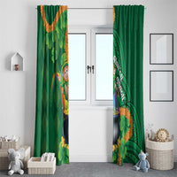 St Patrick's Day Hawaii Window Curtain Hauoli Maoli Funny Shaka Leprechaun