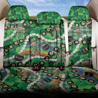 St Patrick's Day Palaka Hawaii Back Car Seat Cover Kukui Nut Pikake Lei Shamrock Dabbing Leprechaun