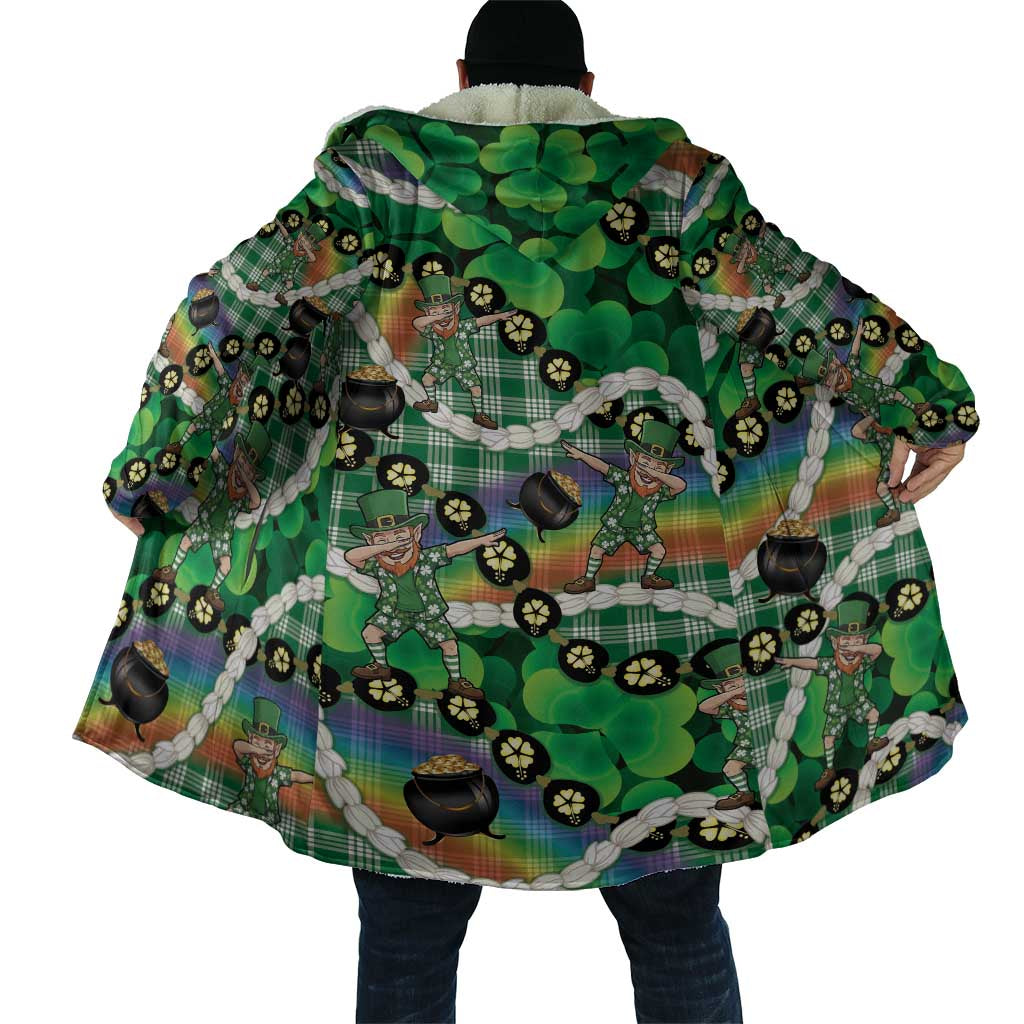 St Patrick's Day Palaka Hawaii Cloak Kukui Nut Pikake Lei Shamrock Dabbing Leprechaun