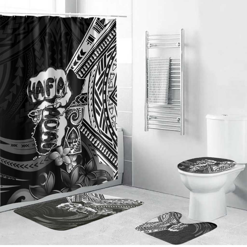 Hafa Adai Guam Discovery Day Bathroom Set Chamorro Latte Stone Hand Black Version