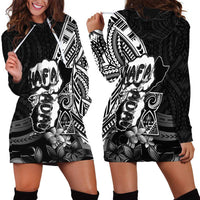 Hafa Adai Guam Discovery Day Hoodie Dress Chamorro Latte Stone Hand Black Version
