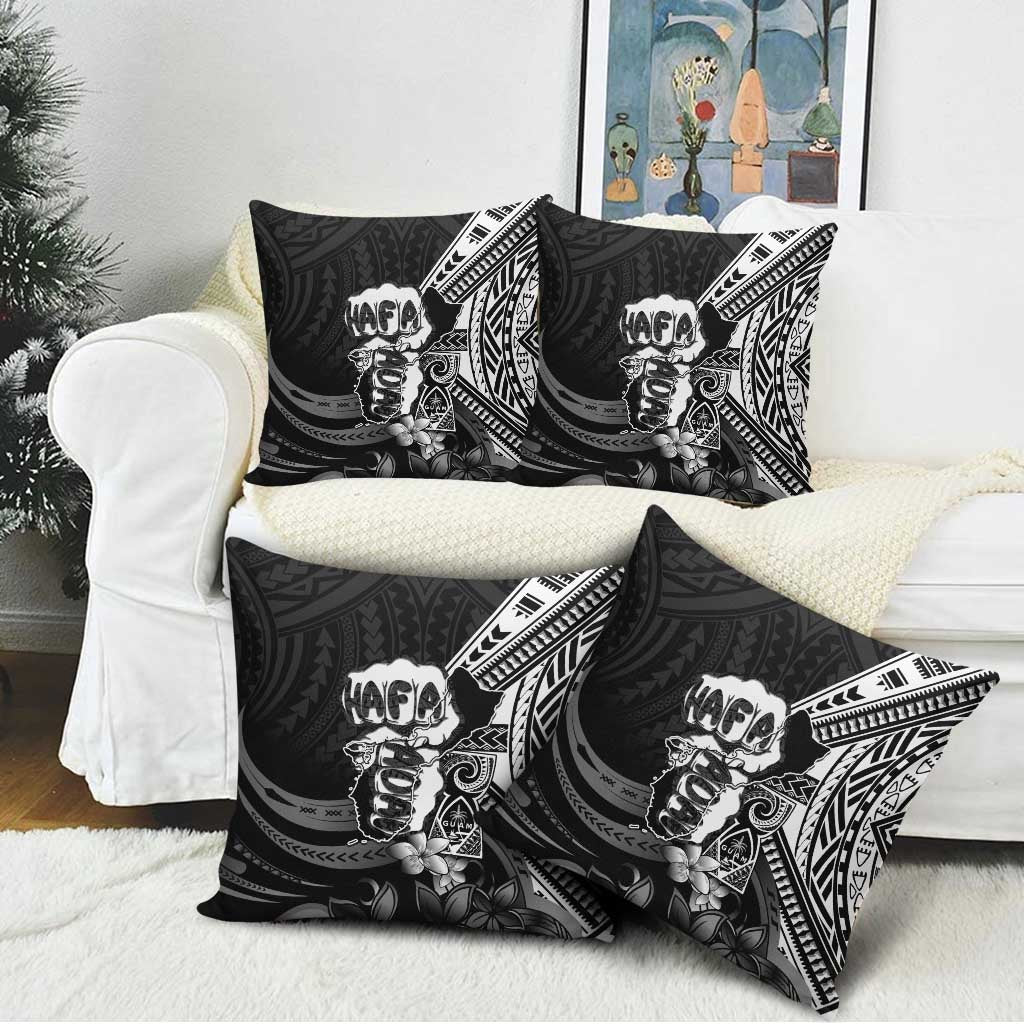 Hafa Adai Guam Discovery Day Pillow Cover Chamorro Latte Stone Hand Black Version