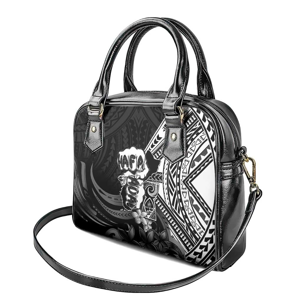 Hafa Adai Guam Discovery Day Shoulder Handbag Chamorro Latte Stone Hand Black Version