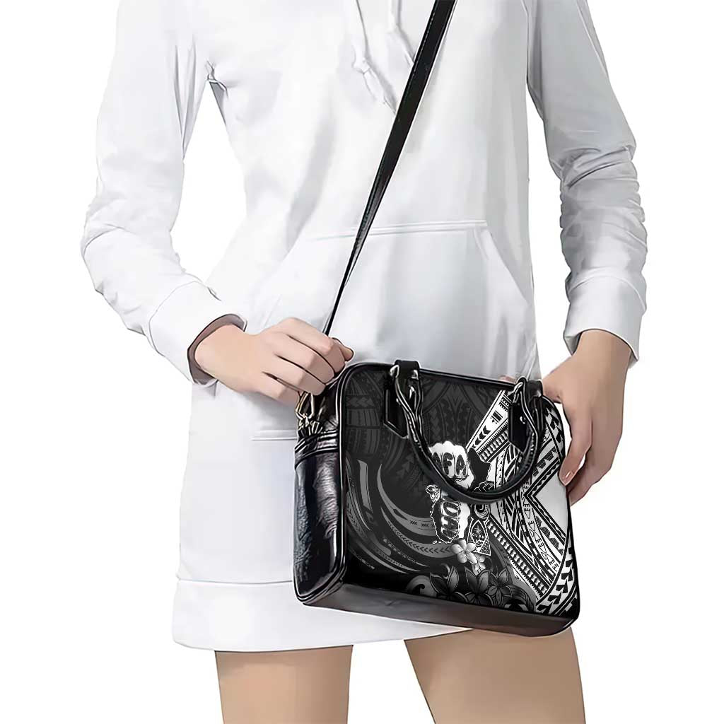 Hafa Adai Guam Discovery Day Shoulder Handbag Chamorro Latte Stone Hand Black Version