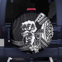 Hafa Adai Guam Discovery Day Spare Tire Cover Chamorro Latte Stone Hand Black Version