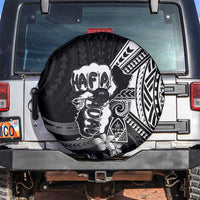 Hafa Adai Guam Discovery Day Spare Tire Cover Chamorro Latte Stone Hand Black Version
