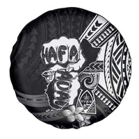 Hafa Adai Guam Discovery Day Spare Tire Cover Chamorro Latte Stone Hand Black Version