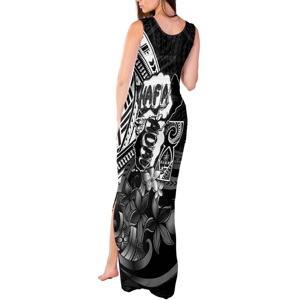 Hafa Adai Guam Discovery Day Tank Maxi Dress Chamorro Latte Stone Hand Black Version