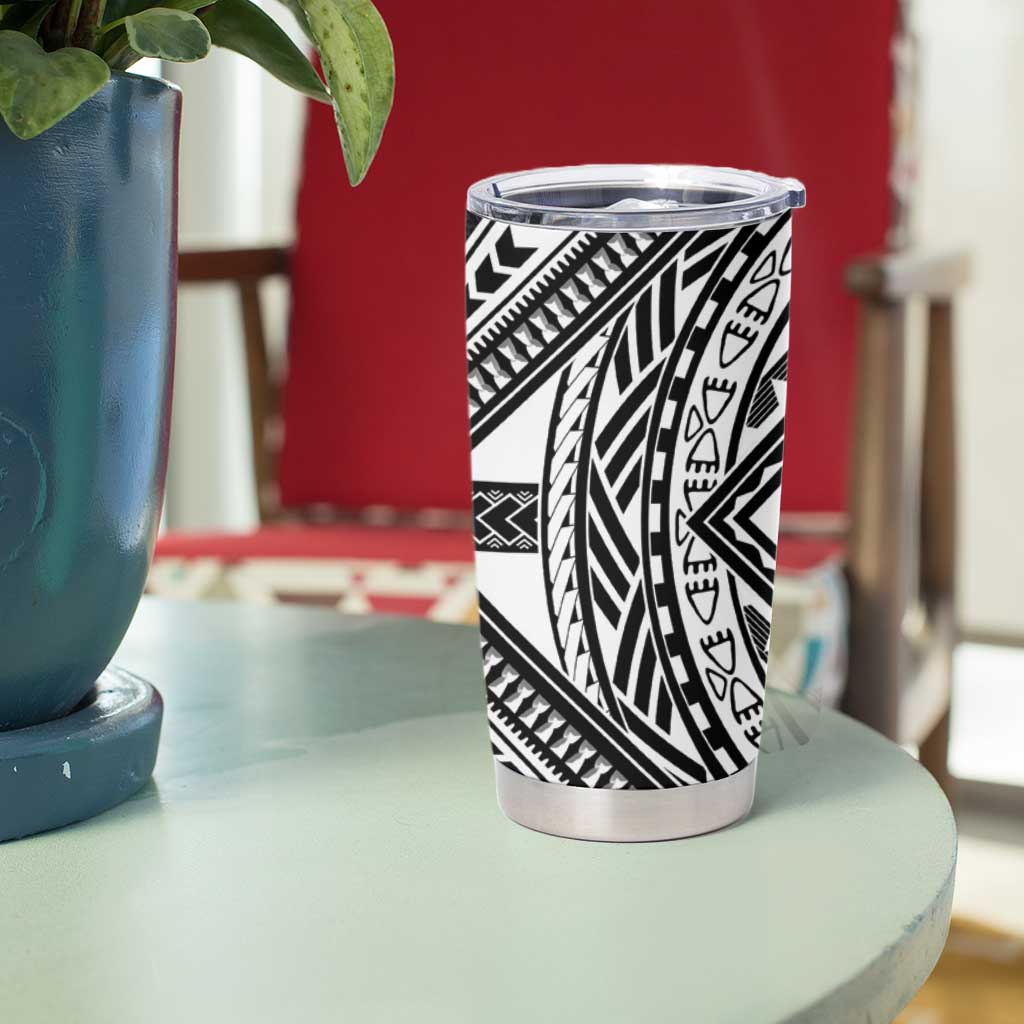 Hafa Adai Guam Discovery Day Tumbler Cup Chamorro Latte Stone Hand Black Version