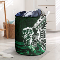 Hafa Adai Guam Discovery Day Laundry Basket Chamorro Latte Stone Hand Green Version