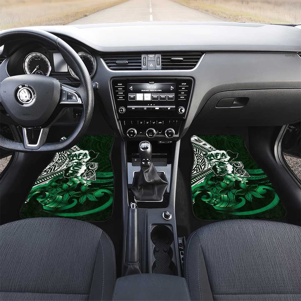 Hafa Adai Guam Discovery Day Car Mats Chamorro Latte Stone Hand Green Version