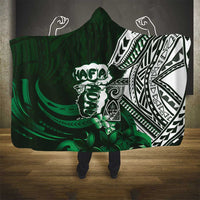 Hafa Adai Guam Discovery Day Hooded Blanket Chamorro Latte Stone Hand Green Version