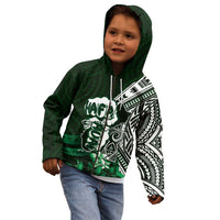 Hafa Adai Guam Discovery Day Kid Hoodie Chamorro Latte Stone Hand Green Version