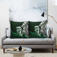 Hafa Adai Guam Discovery Day Pillow Cover Chamorro Latte Stone Hand Green Version