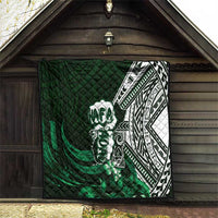 Hafa Adai Guam Discovery Day Quilt Chamorro Latte Stone Hand Green Version