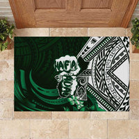 Hafa Adai Guam Discovery Day Rubber Doormat Chamorro Latte Stone Hand Green Version