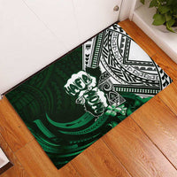Hafa Adai Guam Discovery Day Rubber Doormat Chamorro Latte Stone Hand Green Version
